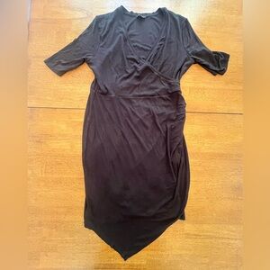 Elegant Long Sleeve Black Dress